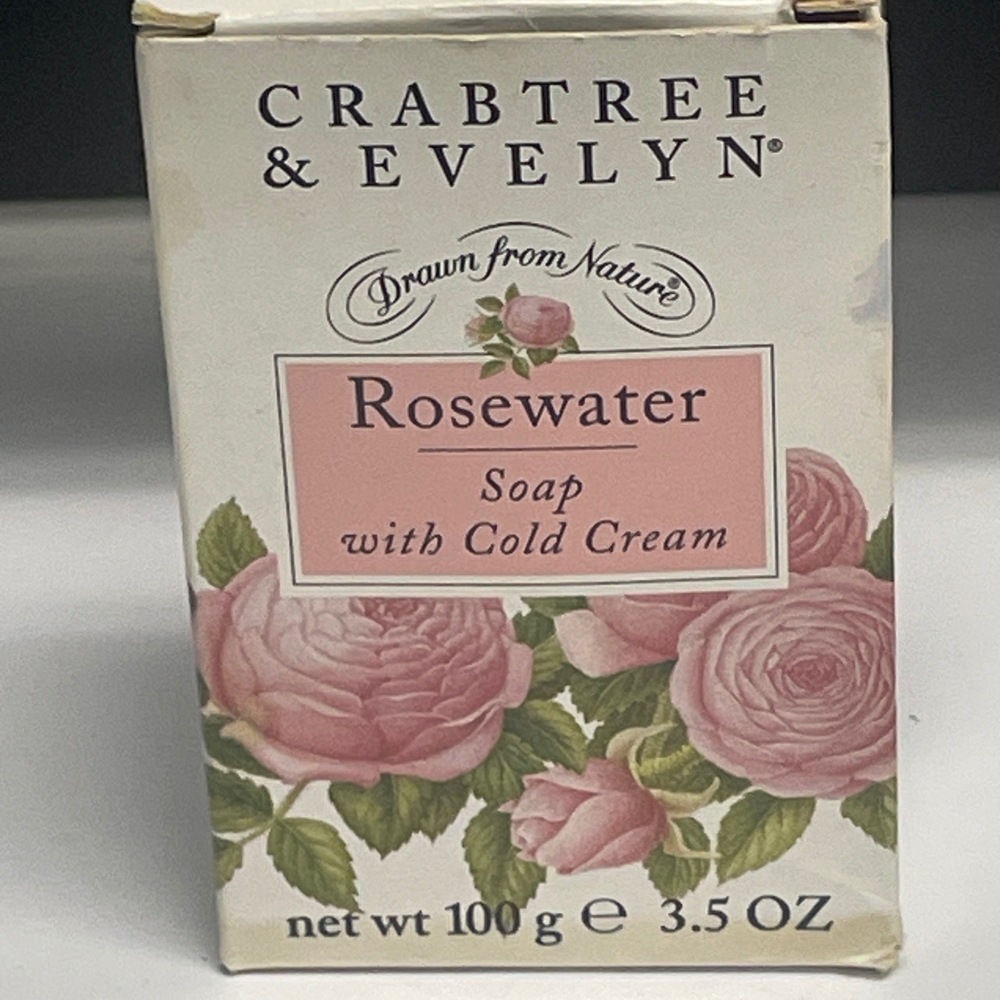 Crabtree & Evelyn Rosewater Soap Cold Cream De Rose 3.5oz England Vintage‎ 1995